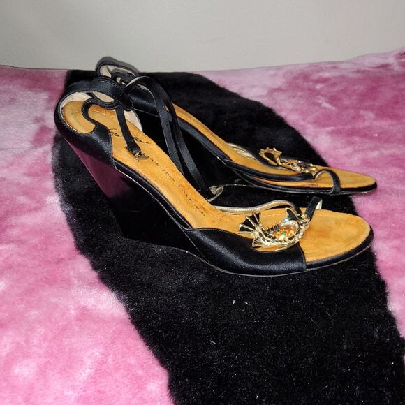 Giuseppe Zanotti Satin Black Heels - Picture 4 of 6
